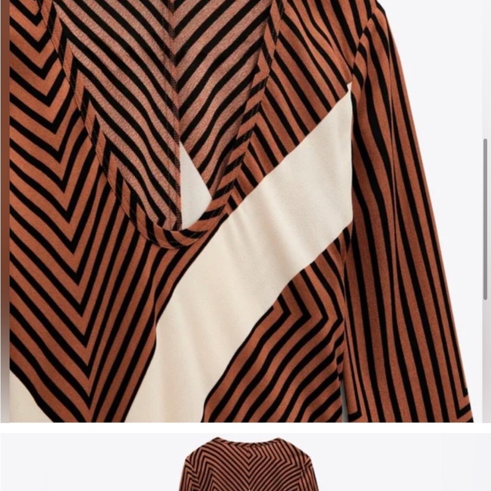 NWT Zara Striped Dress Size Large Blogger Favorite - Picture 6 of 11